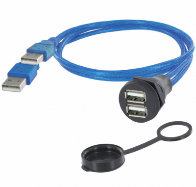 M22 Double Connetor USB-A 2.0 + Kabel